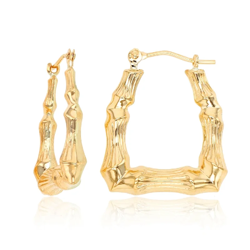 Modern Jewelry At Exclusive Discounts – Shop Today Limited Styles 10KT Yellow Gold 4X20MM Hoop Square Bamboo Earrings Modern Jewelry At Exclusive Discounts – Shop Today Limited Styles 10KT Yellow Gold 4X20MM Hoop Square Bamboo Earrings