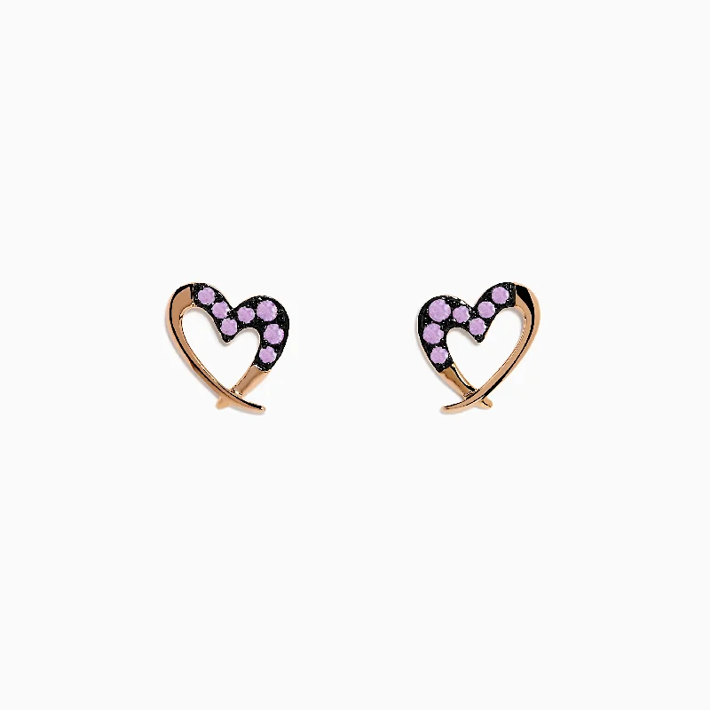 Elegant Necklaces And Bracelets At Limited-Time Offers Vintage-Modern Style Offers 14K Rose Gold Multi Sapphire Heart Earrings Elegant Necklaces And Bracelets At Limited-Time Offers Vintage-Modern Style Offers 14K Rose Gold Multi Sapphire Heart Earrings