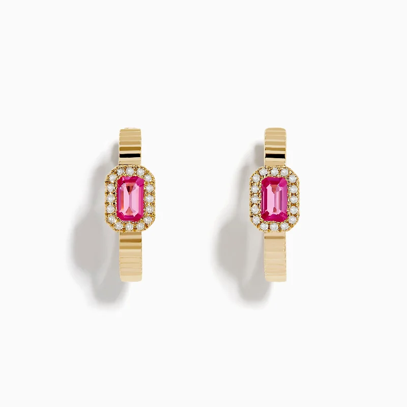 Elegant Jewelry, Exclusive Prices – Shop Now Chic Style, Always In Vogue 14K Yellow Gold Pink Sapphire and Diamond Earrings Elegant Jewelry, Exclusive Prices – Shop Now Chic Style, Always In Vogue 14K Yellow Gold Pink Sapphire and Diamond Earrings