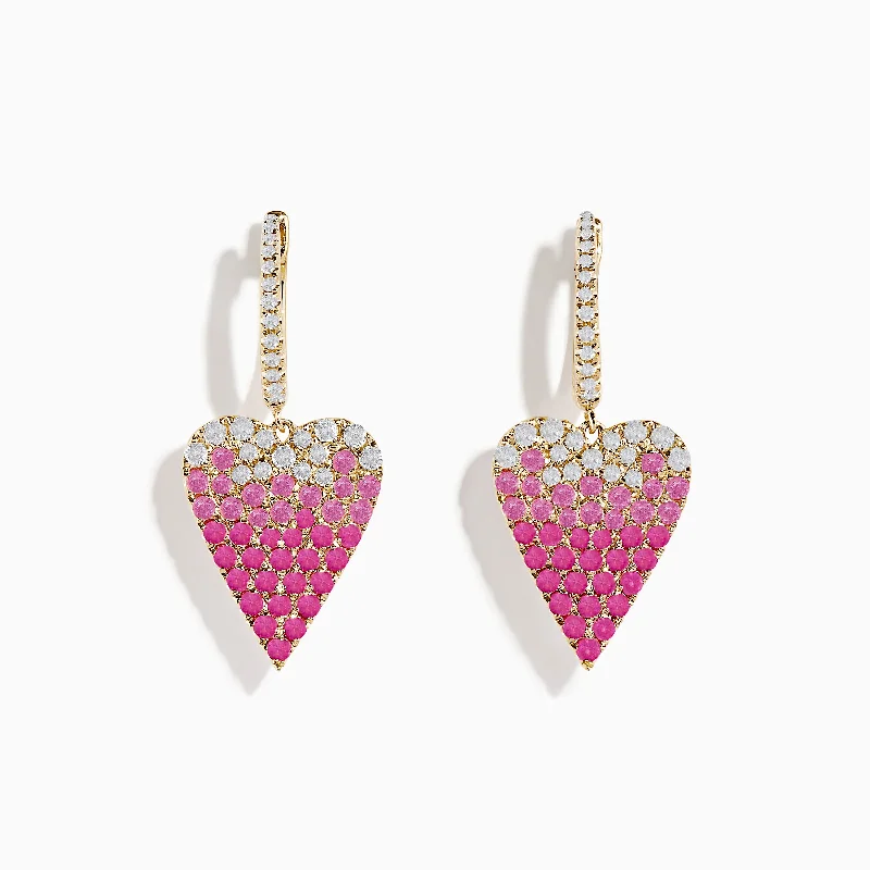 Jewelry Flash Sale – Stylish Designs At Unbeatable Rates Limited Time 14K Yellow Gold Pink Sapphire and Diamond Heart Earrings Jewelry Flash Sale – Stylish Designs At Unbeatable Rates Limited Time 14K Yellow Gold Pink Sapphire and Diamond Heart Earrings