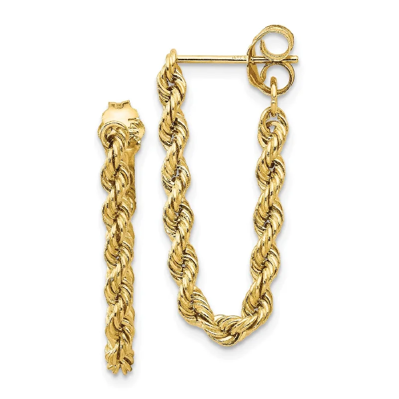 Luxury Jewelry Now At Special Promotional Rates Sale Event, Prices Rock 14KT Yellow Gold 28X8MM Dangle Rope Earrings Luxury Jewelry Now At Special Promotional Rates Sale Event, Prices Rock 14KT Yellow Gold 28X8MM Dangle Rope Earrings
