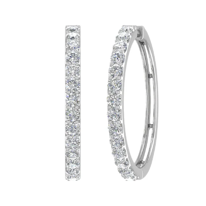 Accessorize For Less – Luxury Jewelry At Affordable Prices Don't Miss Out 2 Carat (ctw) Diamond Hoop Earrings in Gold Accessorize For Less – Luxury Jewelry At Affordable Prices Don't Miss Out 2 Carat (ctw) Diamond Hoop Earrings in Gold
