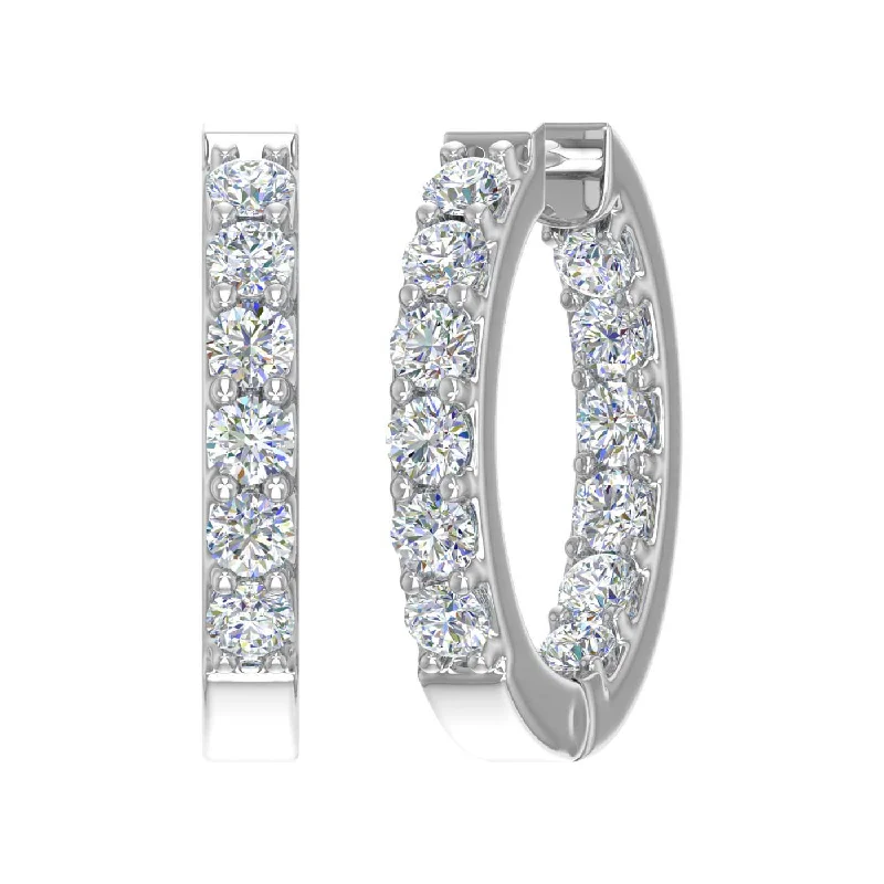 Elegant Necklaces And Bracelets At Limited-Time Offers Massive Savings 2 Carat (ctw) Inside Out Diamond Hoop Earrings in Gold - IGI Certified Elegant Necklaces And Bracelets At Limited-Time Offers Massive Savings 2 Carat (ctw) Inside Out Diamond Hoop Earrings in Gold - IGI Certified