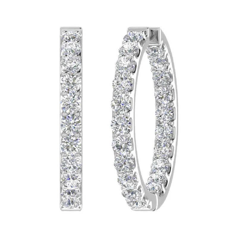 Bold And Beautiful Jewelry Now At Irresistible Prices Stupidly Low Prices 4 Carat (ctw) Inside Out Diamond Hoop Earrings in Gold - IGI Certified Bold And Beautiful Jewelry Now At Irresistible Prices Stupidly Low Prices 4 Carat (ctw) Inside Out Diamond Hoop Earrings in Gold - IGI Certified