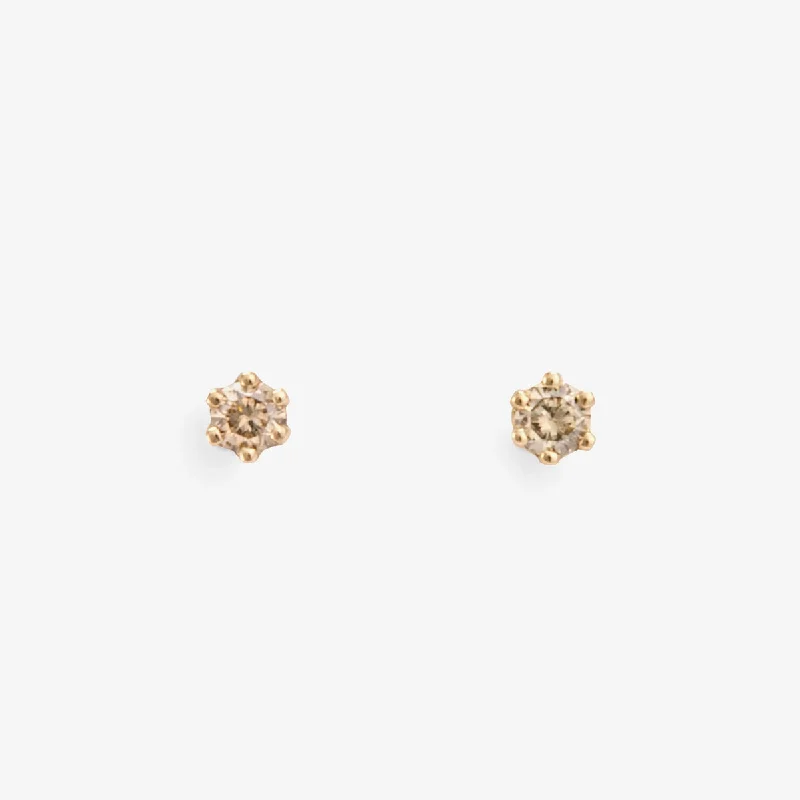 Romantic Heart-Shaped Jewelry For Special Gifts Stay Ahead In Style Baby Brown Diamond Studs | E1901BR Romantic Heart-Shaped Jewelry For Special Gifts Stay Ahead In Style Baby Brown Diamond Studs | E1901BR