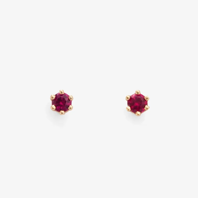 Versatile Layering Jewelry For Effortless Chic Step Ahead, Lead The Trend Baby Ruby Studs | E1901R Versatile Layering Jewelry For Effortless Chic Step Ahead, Lead The Trend Baby Ruby Studs | E1901R