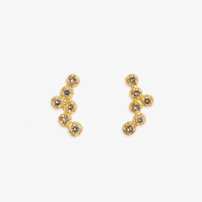 Handcrafted Beauty At Affordable Prices Quick Grab Deals Brown Diamond Hydra Studs | E6003BR Handcrafted Beauty At Affordable Prices Quick Grab Deals Brown Diamond Hydra Studs | E6003BR