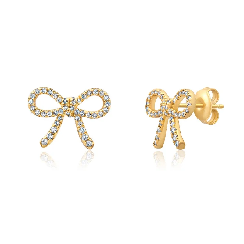 High-End Jewelry, Now More Affordable Than Ever Stylish Deals Crislu Fashion Fairy-Tale Bow Earrings in 18KT Yellow Gold Plated Sterling Silver High-End Jewelry, Now More Affordable Than Ever Stylish Deals Crislu Fashion Fairy-Tale Bow Earrings in 18KT Yellow Gold Plated Sterling Silver