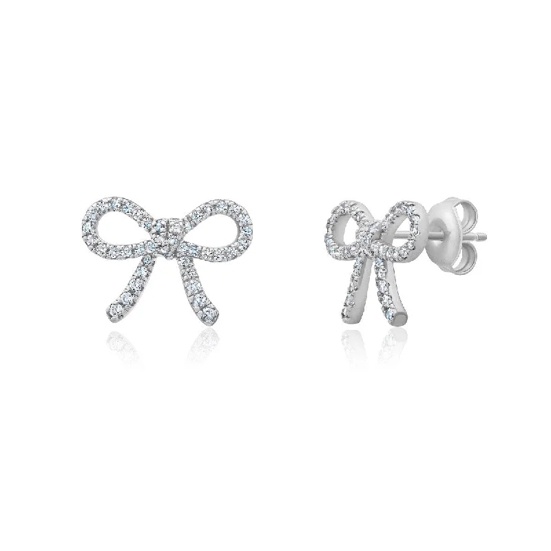 Premium Jewelry Now Available At Special Discounts Fashion Forward Femininity Crislu Fashion Fairy-Tale Bow Earrings in Platinum Plated Sterling Silver Premium Jewelry Now Available At Special Discounts Fashion Forward Femininity Crislu Fashion Fairy-Tale Bow Earrings in Platinum Plated Sterling Silver