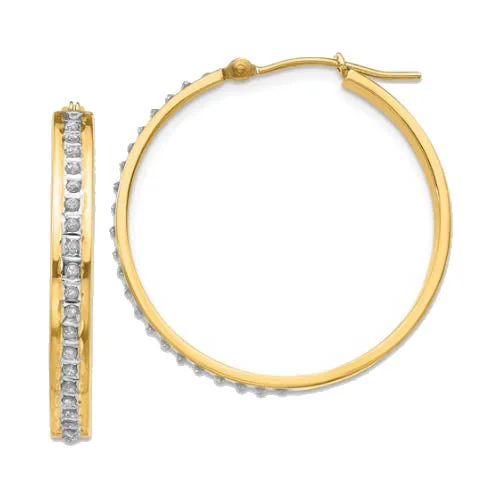 Flash Sale On Exquisite Jewelry – Don't Miss Out Summer Deals Diamond Fascination 14KT Yellow Gold 30MM Diamond Accent Hoop Earrings Flash Sale On Exquisite Jewelry – Don't Miss Out Summer Deals Diamond Fascination 14KT Yellow Gold 30MM Diamond Accent Hoop Earrings