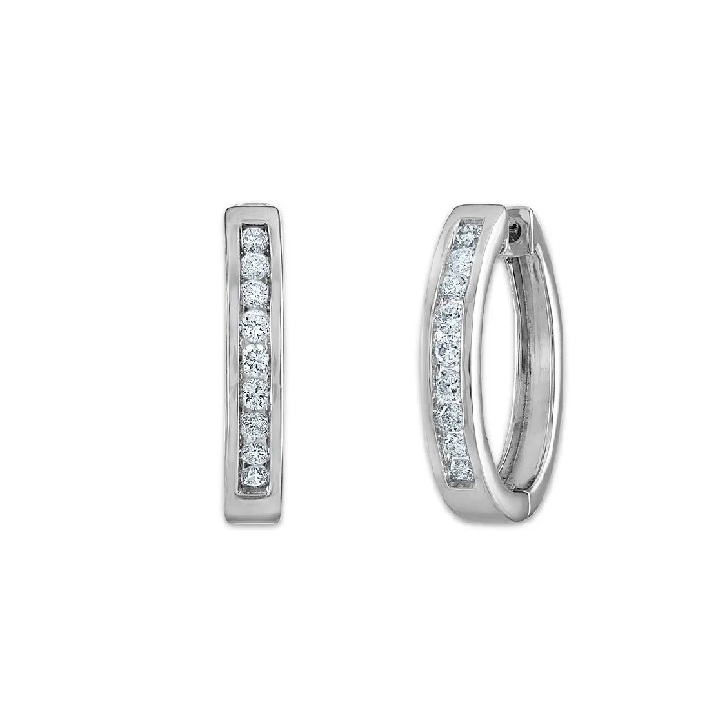 Exclusive Jewelry Markdowns – Limited-Time Offer Romantic Fashion Discounts EcoLove 1/2 CTW Lab Grown Diamond Hoop Earrings in Rhodium Plated Sterling Silver Exclusive Jewelry Markdowns – Limited-Time Offer Romantic Fashion Discounts EcoLove 1/2 CTW Lab Grown Diamond Hoop Earrings in Rhodium Plated Sterling Silver