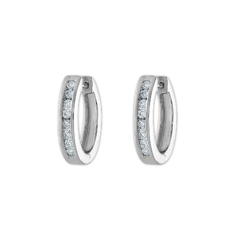 Huge Savings On Timeless Jewelry Collections Hot Trends EcoLove 1/4 CTW Lab Grown Diamond Hoop Earrings in Rhodium Plated Sterling Silver Huge Savings On Timeless Jewelry Collections Hot Trends EcoLove 1/4 CTW Lab Grown Diamond Hoop Earrings in Rhodium Plated Sterling Silver