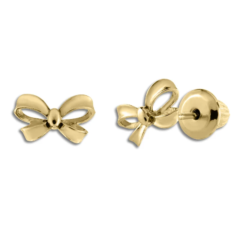 Seasonal Jewelry Deals – Elevate Your Style Cool Prices Kiddie Kraft 14KT Yellow Gold Stud Bow Earrings