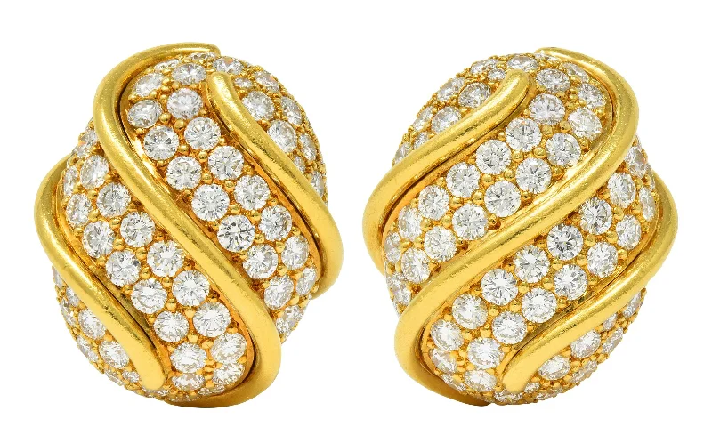 Once-A-Year Jewelry Sale – Grab Your Favorites Now Shop Sales Kurt Wayne 1990's 11.70 CTW Diamond 18 Karat Yellow Gold Vintage Swirl Ear-Clip Earrings Once-A-Year Jewelry Sale – Grab Your Favorites Now Shop Sales Kurt Wayne 1990's 11.70 CTW Diamond 18 Karat Yellow Gold Vintage Swirl Ear-Clip Earrings