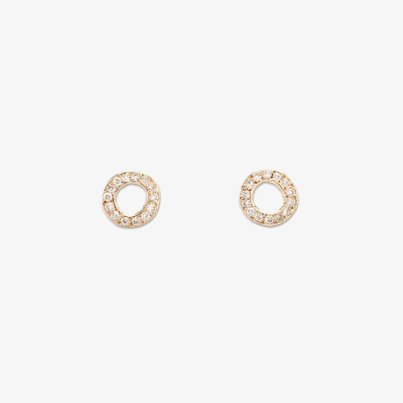 Seasonal Jewelry Sale – Upgrade Your Collection Style Breakthroughs Open Circle Diamond Studs | E0716W