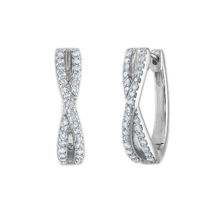 Stunning Jewelry At Even More Stunning Prices Vibrant Style Promotions Red Hot Deal 1/2 CTW Diamond Infinity Hoop Earrings in Rhodium Plated Sterling Silver Stunning Jewelry At Even More Stunning Prices Vibrant Style Promotions Red Hot Deal 1/2 CTW Diamond Infinity Hoop Earrings in Rhodium Plated Sterling Silver