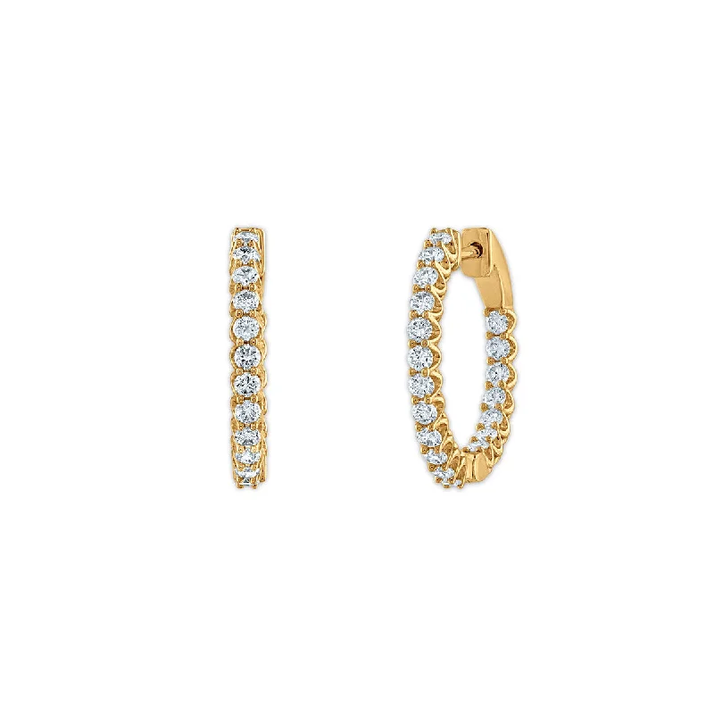 Grab Stylish Jewelry Before The Sale Ends Fashion Essentials Signature EcoLove 1 CTW Lab Grown Diamond Hoop Earrings in 14KT Yellow Gold Grab Stylish Jewelry Before The Sale Ends Fashion Essentials Signature EcoLove 1 CTW Lab Grown Diamond Hoop Earrings in 14KT Yellow Gold
