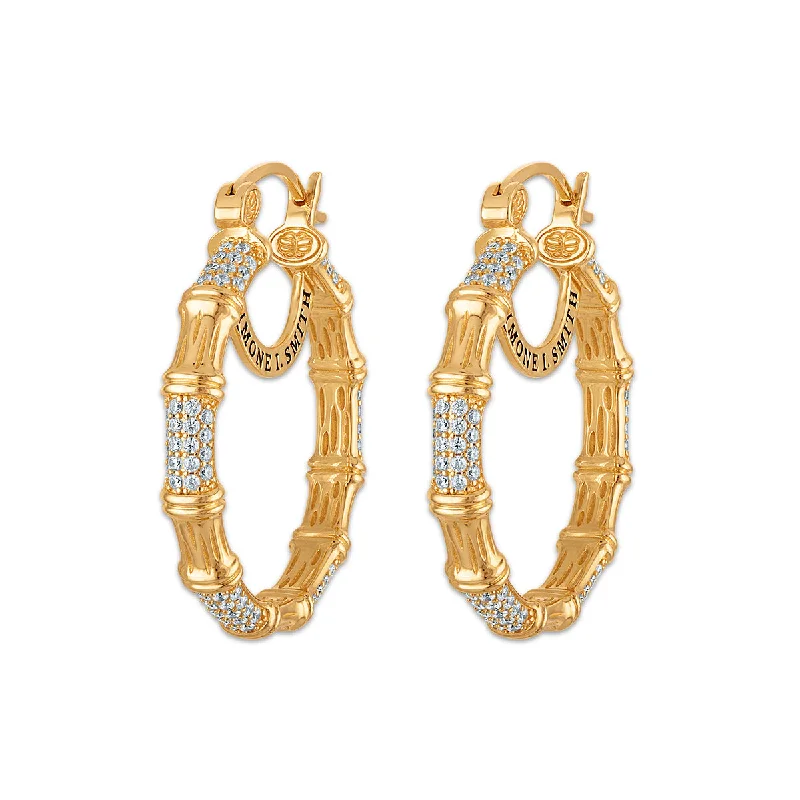 Unique Jewelry For Less – Shop The Sale Now Minimalist Fashion Sale Simone I Smith 40MM Crystal Bamboo Hoop in 18K Gold Plated Sterling Silver Unique Jewelry For Less – Shop The Sale Now Minimalist Fashion Sale Simone I Smith 40MM Crystal Bamboo Hoop in 18K Gold Plated Sterling Silver
