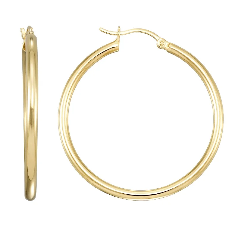 Trending Jewelry Styles Now At Limited-Time Discounts Fashion-Forward Simone I Smith Collection 18KT Yellow Gold Plated Sterling Silver 35X2MM Hoop Earrings Trending Jewelry Styles Now At Limited-Time Discounts Fashion-Forward Simone I Smith Collection 18KT Yellow Gold Plated Sterling Silver 35X2MM Hoop Earrings