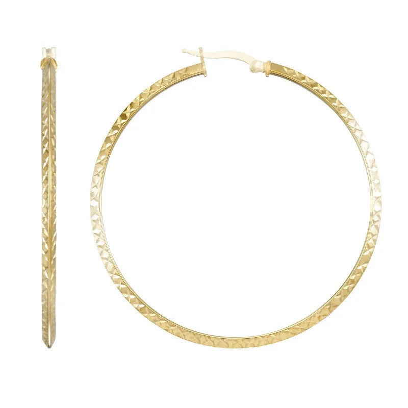 Don't Miss Out On Bestselling Jewelry At Special Prices Budget Saver Simone I Smith Collection 18KT Yellow Gold Plated Sterling Silver 50X2MM Diamond-Cut Hoop Earrings Don't Miss Out On Bestselling Jewelry At Special Prices Budget Saver Simone I Smith Collection 18KT Yellow Gold Plated Sterling Silver 50X2MM Diamond-Cut Hoop Earrings