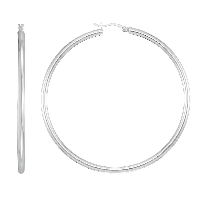Flash Sale On Stunning Jewelry – Don't Miss Out Exclusive Discount Simone I Smith Collection Platinum Plated Sterling Silver 65X3MM Hoop Earrings Flash Sale On Stunning Jewelry – Don't Miss Out Exclusive Discount Simone I Smith Collection Platinum Plated Sterling Silver 65X3MM Hoop Earrings