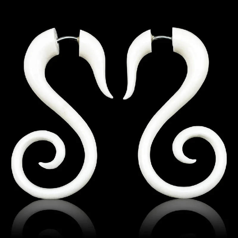 Dainty Floral Jewelry For Feminine Elegance Dive Into Trendy Styles <span>EFB-148<span>: </span></span>Spiral Tails - Bone Dainty Floral Jewelry For Feminine Elegance Dive Into Trendy Styles <span>EFB-148<span>: </span></span>Spiral Tails - Bone