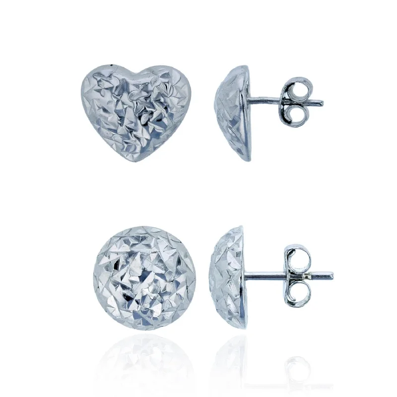 Once-A-Year Jewelry Sale – Grab Your Favorites Now Summer Deals Sterling Silver 10MM Diamond-cut Heart Stud 2-Pair Set Earrings Once-A-Year Jewelry Sale – Grab Your Favorites Now Summer Deals Sterling Silver 10MM Diamond-cut Heart Stud 2-Pair Set Earrings