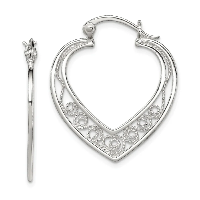 Elegant Necklaces And Bracelets At Limited-Time Offers Discount Extravaganza Sterling Silver 32X2MM Filigree Hoop Earrings Elegant Necklaces And Bracelets At Limited-Time Offers Discount Extravaganza Sterling Silver 32X2MM Filigree Hoop Earrings