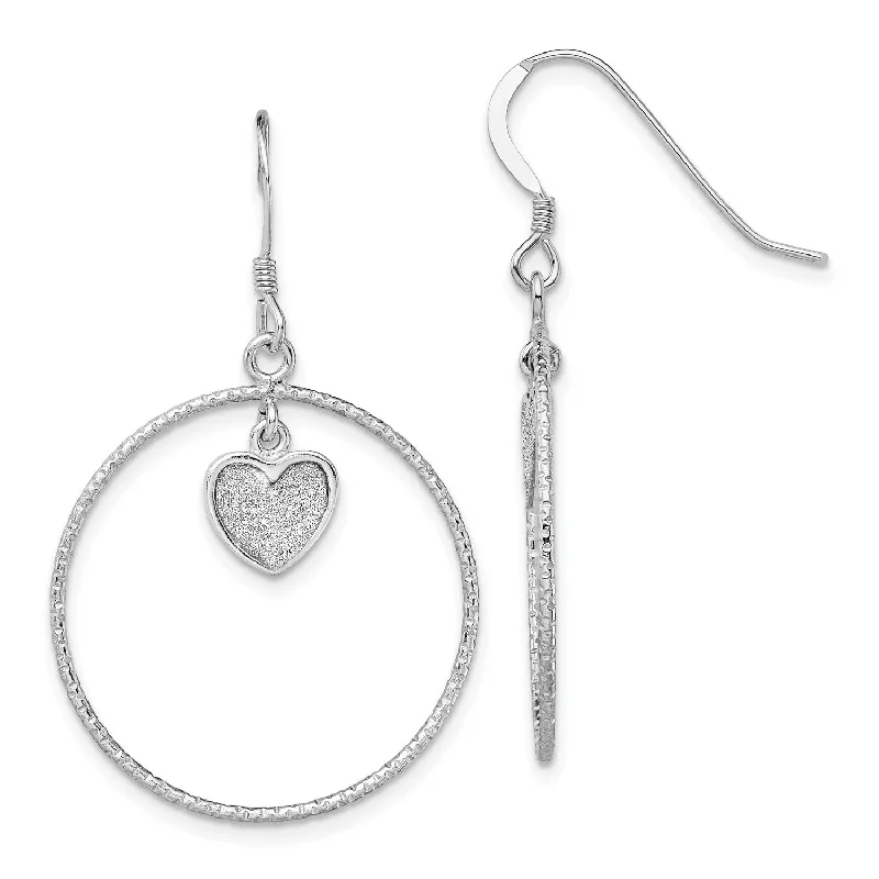 Grab Stylish Jewelry Before The Sale Ends Romantic Fashion Discounts Sterling Silver 40MM Diamond-cut Glitter Heart Earrings Grab Stylish Jewelry Before The Sale Ends Romantic Fashion Discounts Sterling Silver 40MM Diamond-cut Glitter Heart Earrings