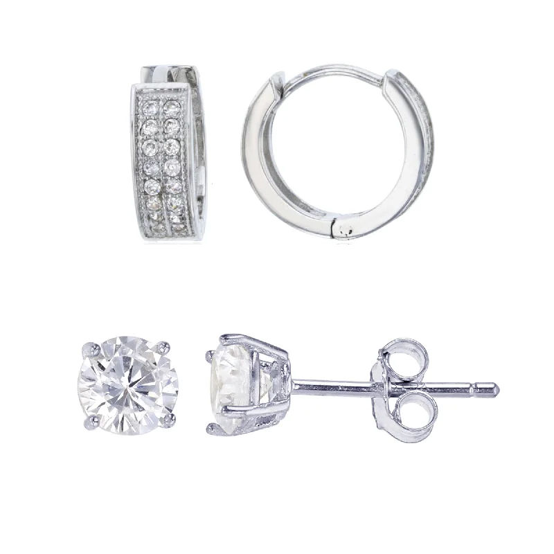 Gorgeous Jewelry, Limited-Time Savings Glamorous Fashion Offers Sterling Silver 5MM Round Cubic Zirconia Hoop Stud Huggie 2-Pair Box Set Earrings Gorgeous Jewelry, Limited-Time Savings Glamorous Fashion Offers Sterling Silver 5MM Round Cubic Zirconia Hoop Stud Huggie 2-Pair Box Set Earrings