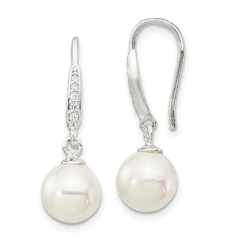 Timeless Jewelry At Special Discount Rates Trend Alert Sterling Silver Pearl and Cubic Zirconia Drop & Dangle Earrings Timeless Jewelry At Special Discount Rates Trend Alert Sterling Silver Pearl and Cubic Zirconia Drop & Dangle Earrings