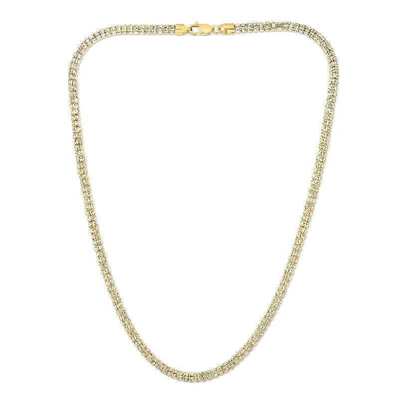 Dainty Floral Jewelry For Feminine Elegance Romantic Fashion Discounts 14K 4.25mm Fancy Ice Chain Dainty Floral Jewelry For Feminine Elegance Romantic Fashion Discounts 14K 4.25mm Fancy Ice Chain
