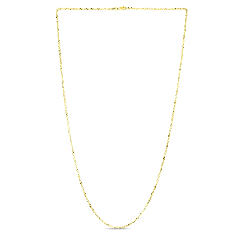 Flash Sale On Exquisite Jewelry – Don't Miss Out Shop Sale Items 14K Gold 1.8mm Singapore Chain Flash Sale On Exquisite Jewelry – Don't Miss Out Shop Sale Items 14K Gold 1.8mm Singapore Chain