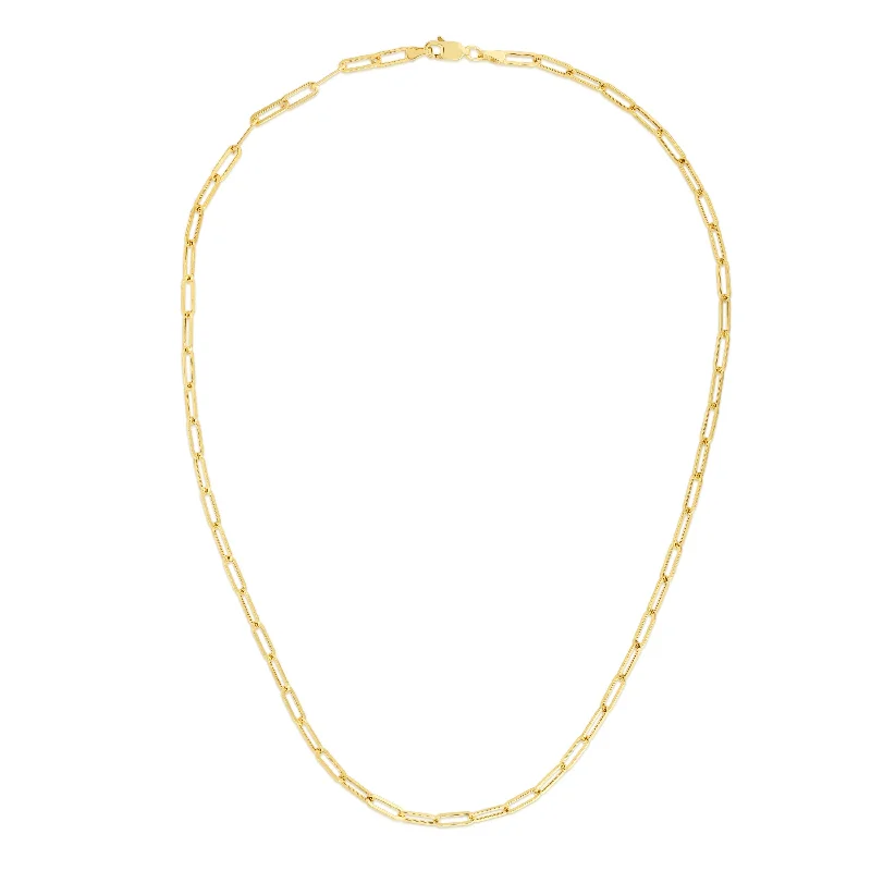 Affordable Luxury Jewelry For Every Occasion Buy More, Save More 14K Gold 3.2mm Paperclip Chain