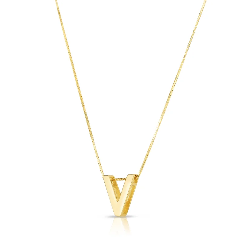 Get Ready To Sparkle – Special Jewelry Discounts Fashion Frontiers 14K Gold Block Letter Initial V Necklace Get Ready To Sparkle – Special Jewelry Discounts Fashion Frontiers 14K Gold Block Letter Initial V Necklace