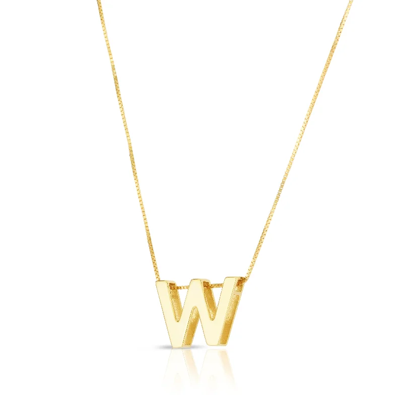 Shop Jewelry That Shines Without The High Price Stay Ahead In Style 14K Gold Block Letter Initial W Necklace Shop Jewelry That Shines Without The High Price Stay Ahead In Style 14K Gold Block Letter Initial W Necklace