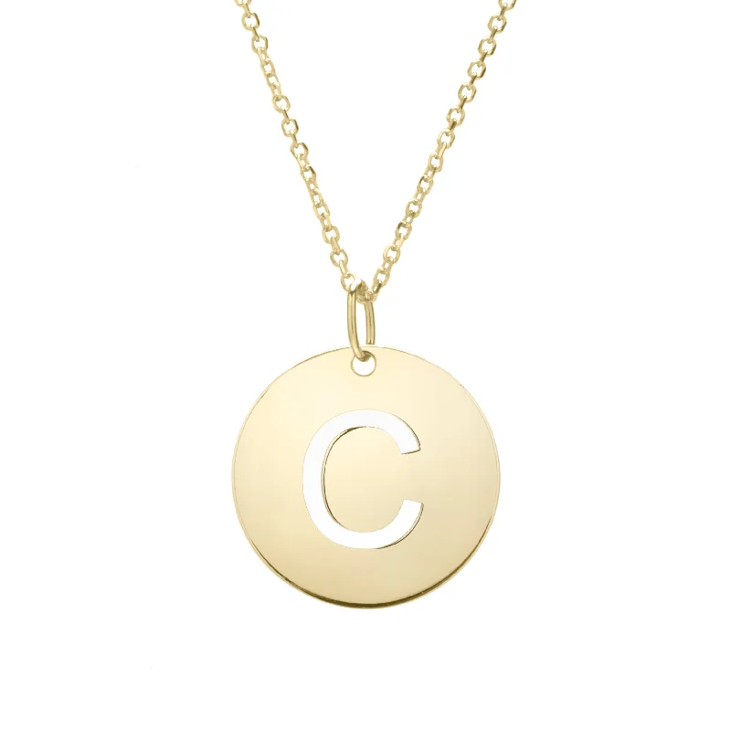 Grab Stylish Jewelry Before The Sale Ends Chic And Trendy 14K Gold Disc Initial C Necklace Grab Stylish Jewelry Before The Sale Ends Chic And Trendy 14K Gold Disc Initial C Necklace