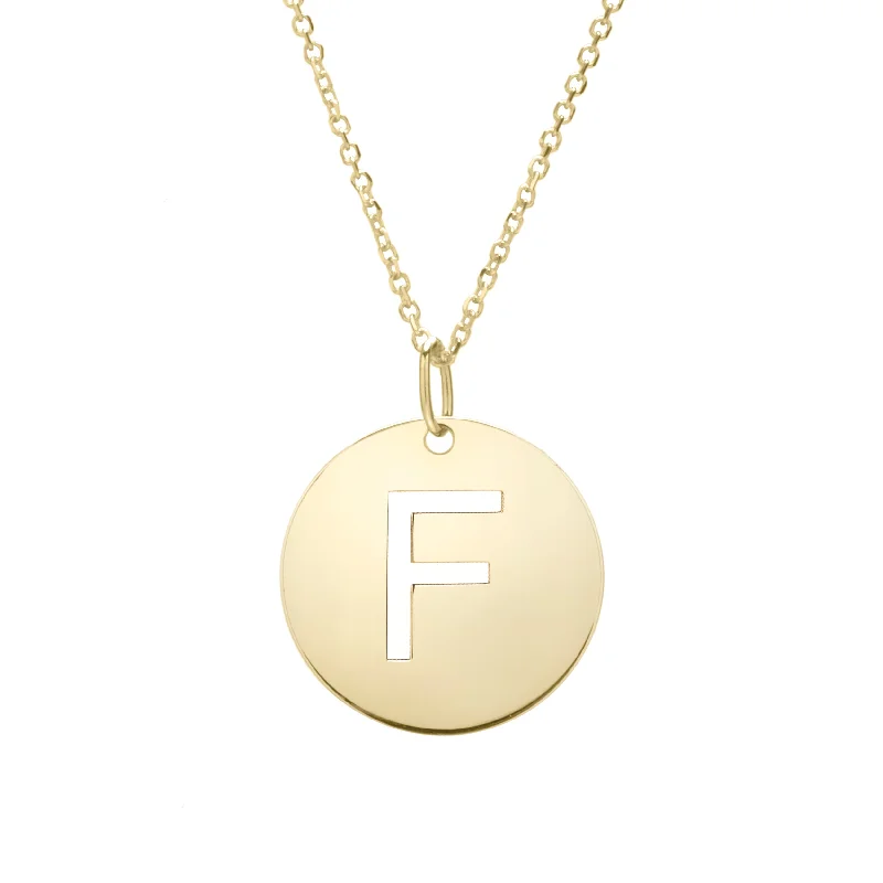 High-Quality Jewelry At A Fraction Of The Cost Seasonal Clearance 14K Gold Disc Initial F Necklace High-Quality Jewelry At A Fraction Of The Cost Seasonal Clearance 14K Gold Disc Initial F Necklace