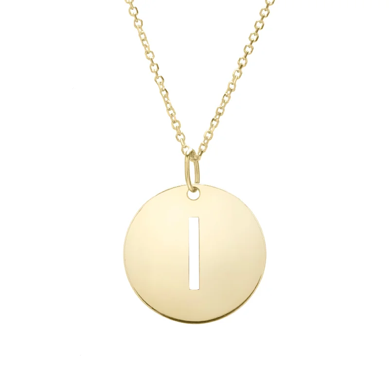 Special Sale On Handcrafted Jewelry – Shop Today Special Offer For You 14K Gold Disc Initial I Necklace Special Sale On Handcrafted Jewelry – Shop Today Special Offer For You 14K Gold Disc Initial I Necklace