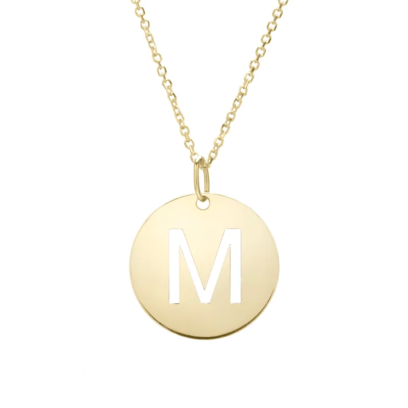 Gorgeous Jewelry, Limited-Time Savings Absurdly Cheap Sale 14K Gold Disc Initial M Necklace Gorgeous Jewelry, Limited-Time Savings Absurdly Cheap Sale 14K Gold Disc Initial M Necklace
