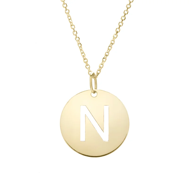 Exclusive Gemstone Jewelry At Special Prices Stupidly Low Prices 14K Gold Disc Initial N Necklace Exclusive Gemstone Jewelry At Special Prices Stupidly Low Prices 14K Gold Disc Initial N Necklace