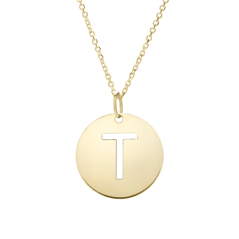 Last Chance To Grab Your Favorite Jewelry At A Discount Limited Stock, Big Discounts 14K Gold Disc Initial T Necklace Last Chance To Grab Your Favorite Jewelry At A Discount Limited Stock, Big Discounts 14K Gold Disc Initial T Necklace