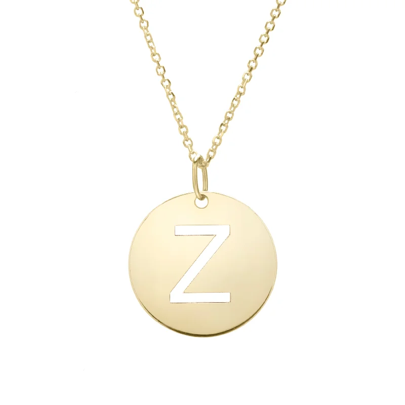 Shop Stylish Jewelry Now And Save Big Explore What'S New 14K Gold Disc Initial Z Necklace Shop Stylish Jewelry Now And Save Big Explore What'S New 14K Gold Disc Initial Z Necklace