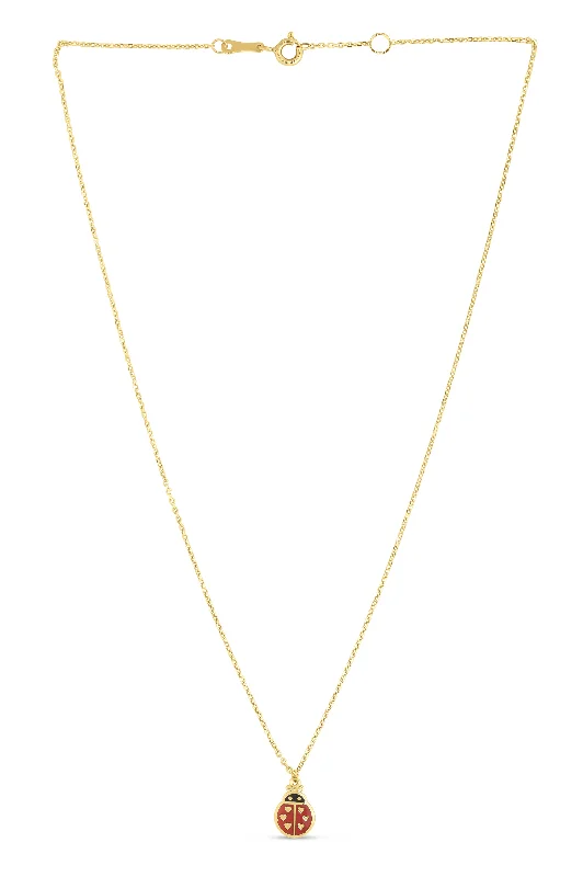 Celebrate Every Occasion With Sparkling Savings Fashion Deal 14K Gold Ladybug Enamel Necklace Celebrate Every Occasion With Sparkling Savings Fashion Deal 14K Gold Ladybug Enamel Necklace