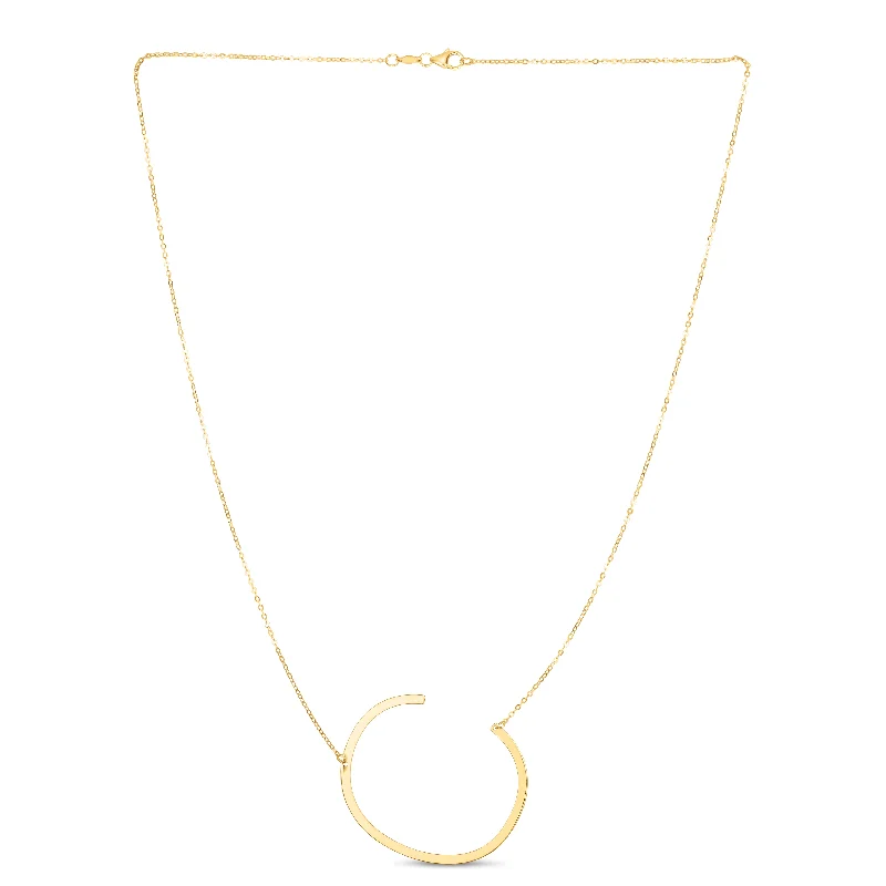 Stunning Jewelry At Even More Stunning Prices Trend Leading Collection 14K Gold Large Initial C Necklace Stunning Jewelry At Even More Stunning Prices Trend Leading Collection 14K Gold Large Initial C Necklace