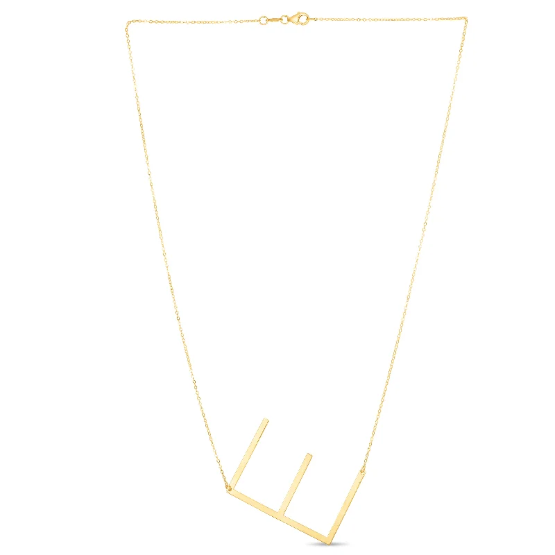Luxury Jewelry Clearance – Shop Premium Styles Now Trendy Women'S Wear Collection 14K Gold Large Initial E Necklace Luxury Jewelry Clearance – Shop Premium Styles Now Trendy Women'S Wear Collection 14K Gold Large Initial E Necklace