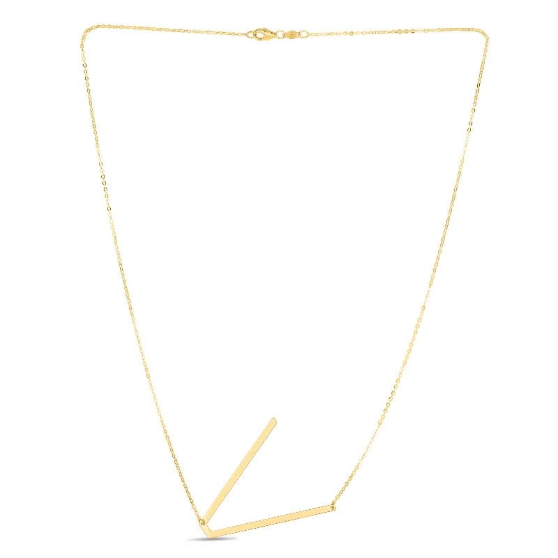 The Biggest Jewelry Sale Of The Year Is Here Chic Style, Always In Vogue 14K Gold Large Initial V Necklace The Biggest Jewelry Sale Of The Year Is Here Chic Style, Always In Vogue 14K Gold Large Initial V Necklace