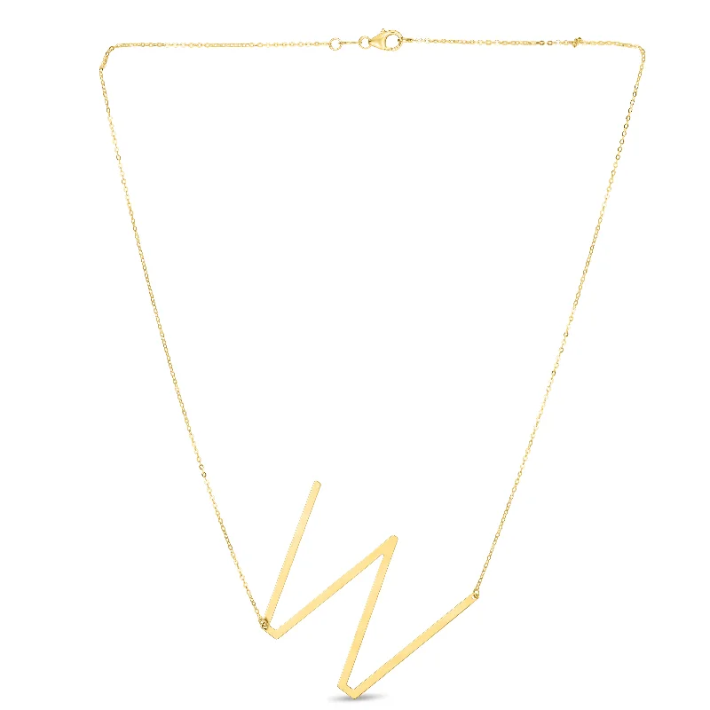 Elegant Jewelry, Affordable Luxury – Shop Now Unleash Your Trend Driven Style 14K Gold Large Initial W Necklace Elegant Jewelry, Affordable Luxury – Shop Now Unleash Your Trend Driven Style 14K Gold Large Initial W Necklace