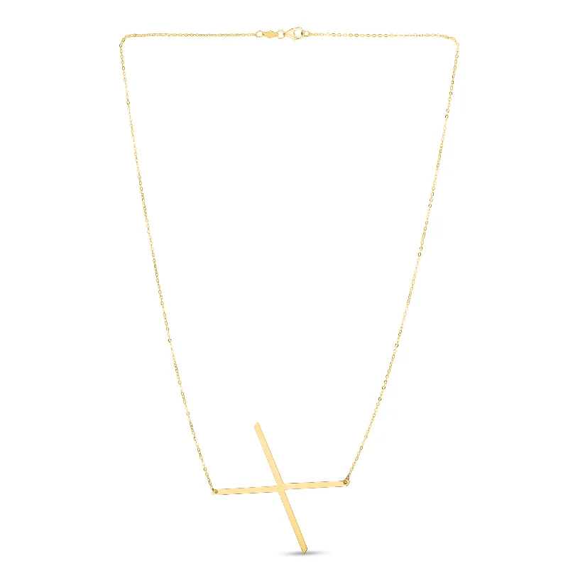 High-End Jewelry, Now More Affordable Than Ever Ride The Style Wave 14K Gold Large Initial X Necklace