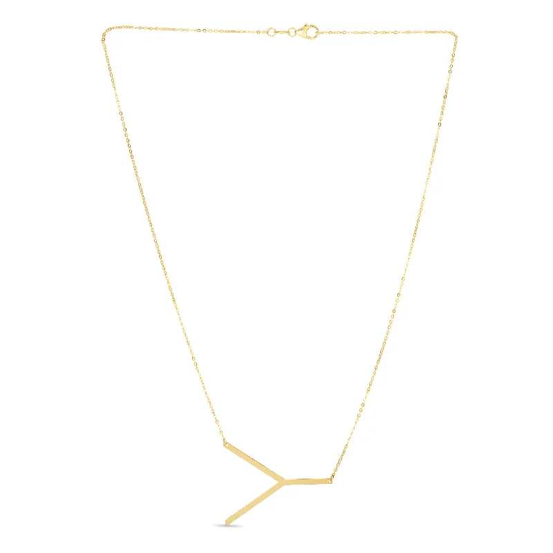 Celebrate With Sparkle – Jewelry Sale Now Live Forward Trendsetter 14K Gold Large Initial Y Necklace Celebrate With Sparkle – Jewelry Sale Now Live Forward Trendsetter 14K Gold Large Initial Y Necklace